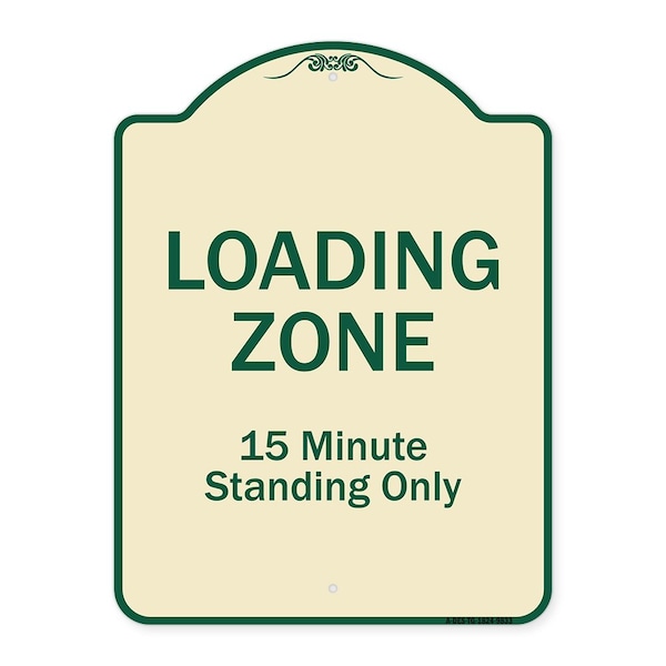 Designer Series-Loading Zone 15 Minutes Standing Only, 24" x 18", TG-1824-9833